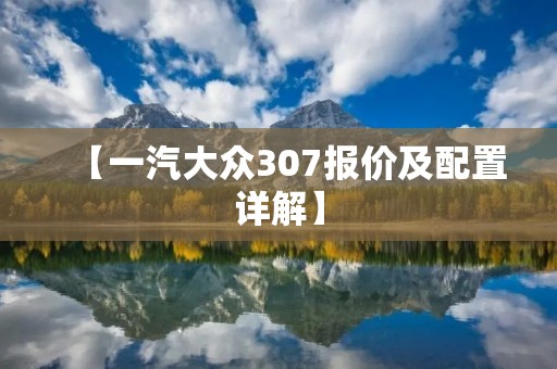 【一汽大众307报价及配置详解】