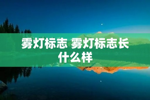 雾灯标志 雾灯标志长什么样