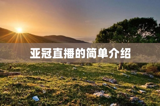 亚冠直播的简单介绍