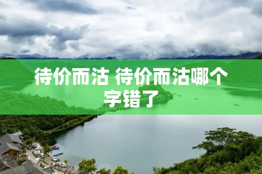 待价而沽 待价而沽哪个字错了