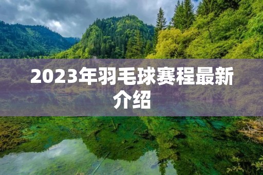 2023年羽毛球赛程最新介绍