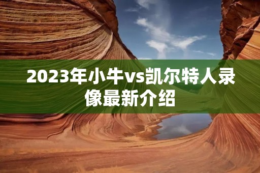 2023年小牛vs凯尔特人录像最新介绍