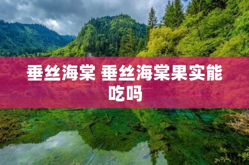 垂丝海棠 垂丝海棠果实能吃吗