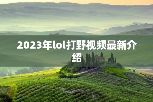 2023年lol打野视频最新介绍