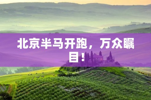 北京半马开跑,万众瞩目! 北京半马开跑,万众瞩目!