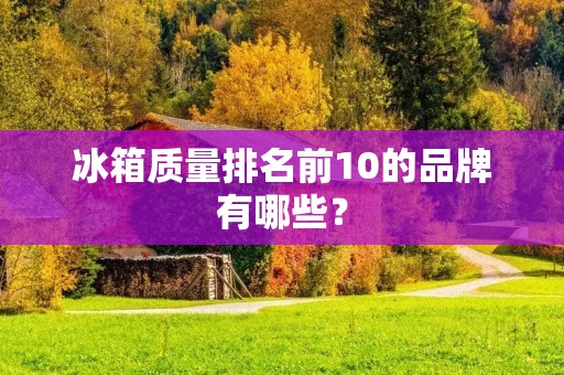 冰箱质量排名前10的品牌有哪些? 冰箱质量排名前10的品牌有哪些?