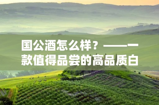 国公酒怎么样?——一款值得品尝的高品质白酒 国公酒怎么样?——一款值得品尝的高品质白酒