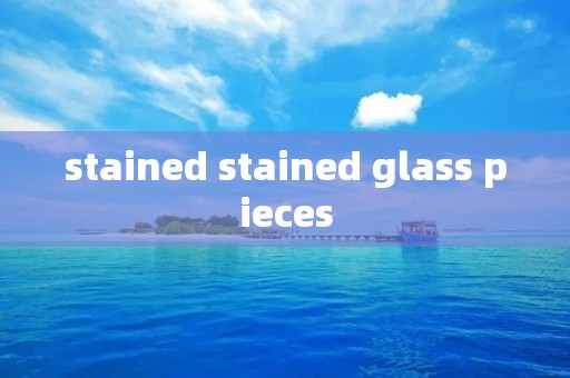 stained stained glass pieces