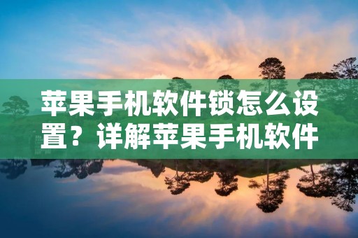 苹果手机软件锁怎么设置?详解苹果手机软件锁的设置方法