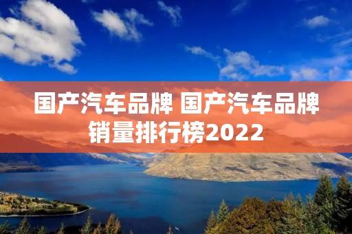 国产汽车品牌 国产汽车品牌销量排行榜2022