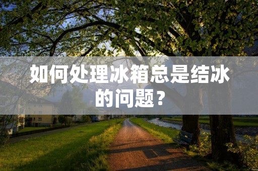 如何处理冰箱总是结冰的问题？