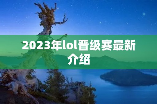 2023年lol晋级赛最新介绍