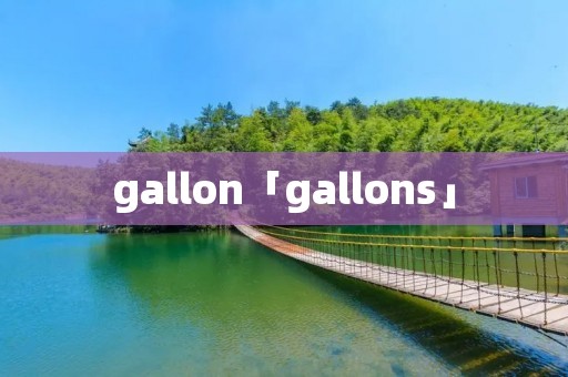 gallon「gallons」
