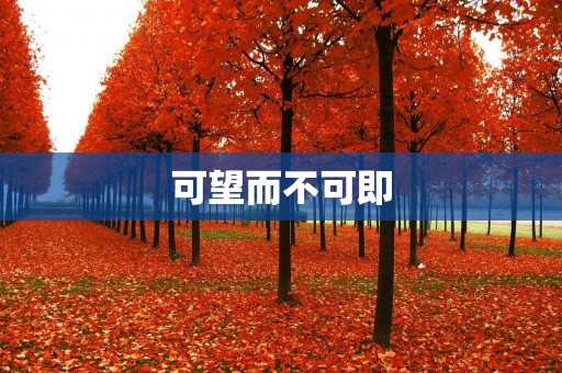 可望而不可即