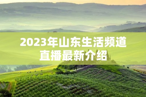 2023年山东生活频道直播最新介绍 2023年山东生活频道直播最新介绍