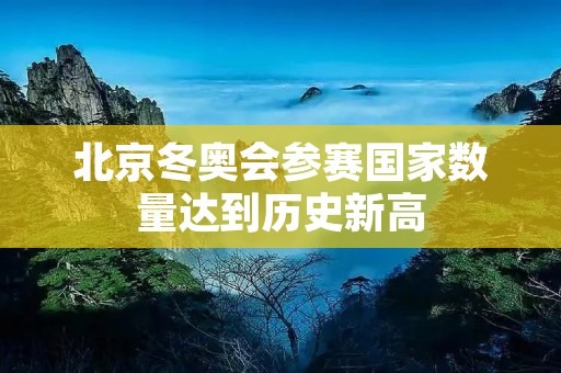 北京冬奥会参赛国家数量达到历史新高