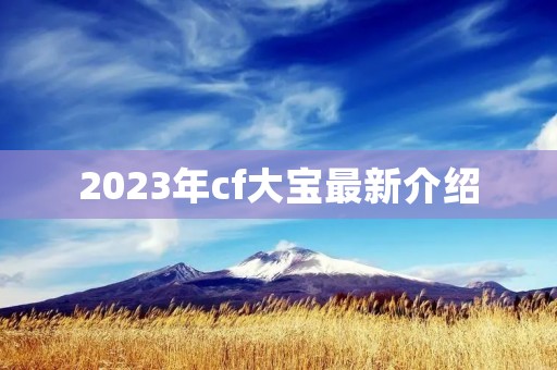 2023年cf大宝最新介绍