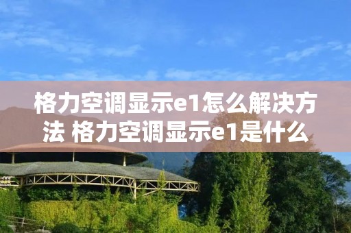 格力空调显示e1怎么解决方法 格力空调显示e1是什么意思?如何解决视频? 格力空调显示e1怎么解决方法 格力空调显示e1是什么意思?如何解决视频?