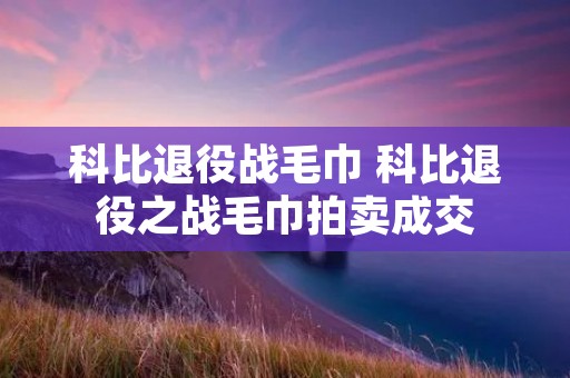 科比退役战毛巾 科比退役之战毛巾拍卖成交