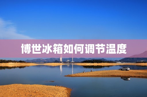 博世冰箱如何调节温度