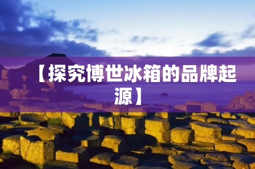 【探究博世冰箱的品牌起源】