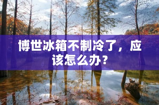 博世冰箱不制冷了,应该怎么办? 博世冰箱不制冷了,应该怎么办?