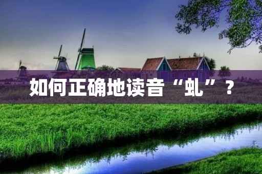 如何正确地读音“虬”？