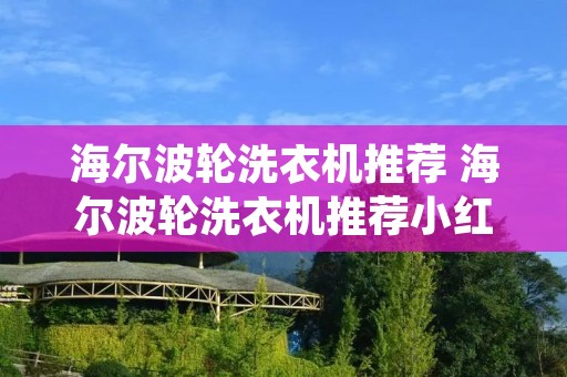 海尔波轮洗衣机推荐 海尔波轮洗衣机推荐小红书
