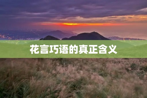 花言巧语的真正含义