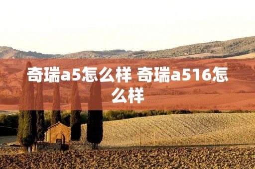 奇瑞a5怎么样 奇瑞a516怎么样