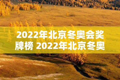 2022年北京冬奥会奖牌榜 2022年北京冬奥会奖牌榜前十名的国家 2022年北京冬奥会奖牌榜 2022年北京冬奥会奖牌榜前十名的国家