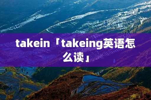 takein「takeing英语怎么读」 takein「takeing英语怎么读」