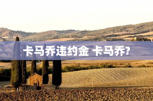 卡马乔违约金 卡马乔? 卡马乔违约金 卡马乔?