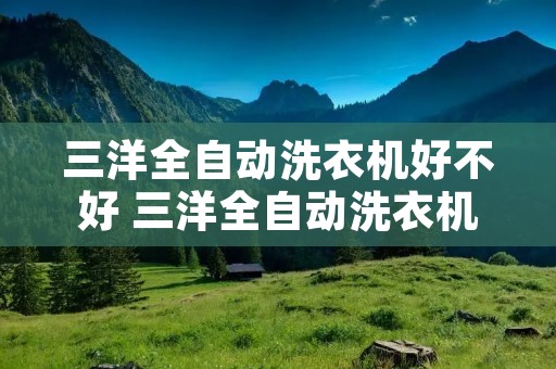 三洋全自动洗衣机好不好 三洋全自动洗衣机好不好洗