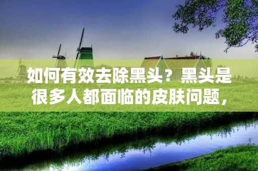 如何有效去除黑头?黑头是很多人都面临的皮肤问题,它们通常在鼻子周围和下巴处出现,给我们的皮肤带来瑕疵。黑头是由于毛孔里的油脂和死皮细胞堵塞了毛孔,形成黑色的头,如果不及时去除它们,会导致更严重的问题,如痤疮和粉刺。那么如何有效去除黑头呢?下面我们来一起了解一下。