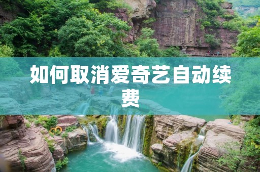 如何取消爱奇艺自动续费