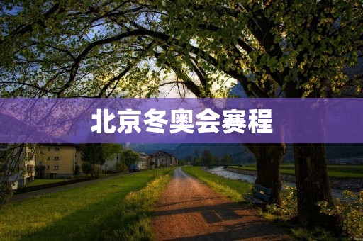 北京冬奥会赛程：600字详细介绍