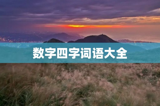 数字四字词语大全