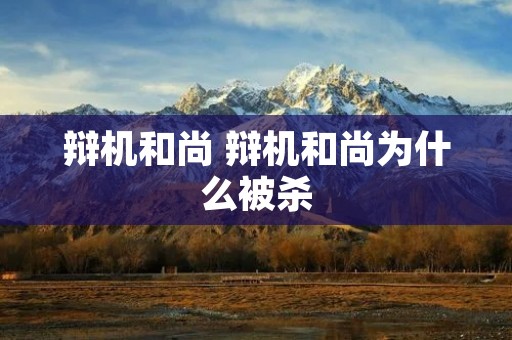 辩机和尚 辩机和尚为什么被杀