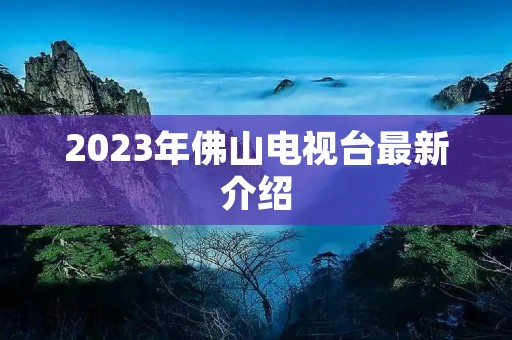 2023年佛山电视台最新介绍