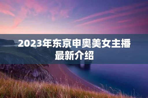 2023年东京申奥美女主播最新介绍