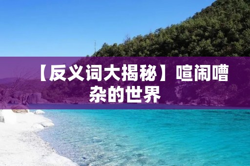 【反义词大揭秘】喧闹嘈杂的世界