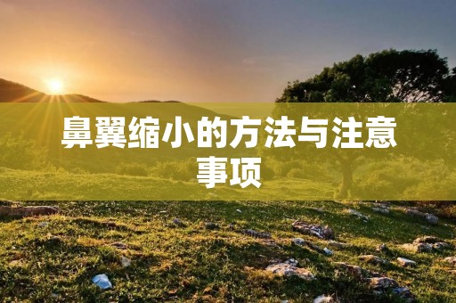 鼻翼缩小的方法与注意事项