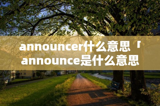 announcer什么意思「announce是什么意思」