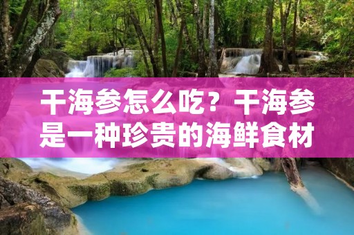 干海参怎么吃？干海参是一种珍贵的海鲜食材，具有丰富的营养和美味的口感。然而，由于其质地较硬，需要一定的加工方法才能使其口感更佳。接下来，我们将为大家介绍干海参的多种食用方法。