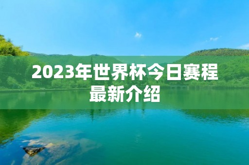 2023年世界杯今日赛程最新介绍