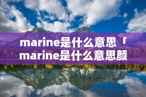 marine是什么意思「marine是什么意思颜色」