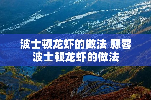 波士顿龙虾的做法 蒜蓉波士顿龙虾的做法