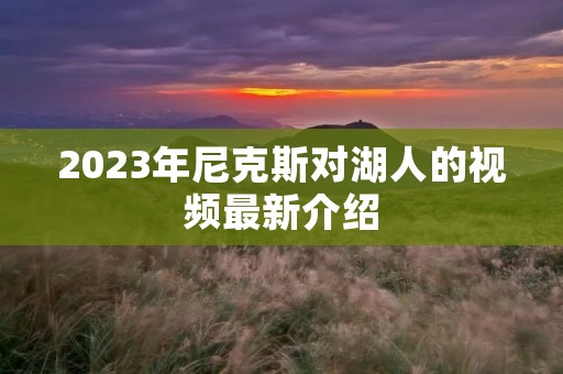 2023年尼克斯对湖人的视频最新介绍