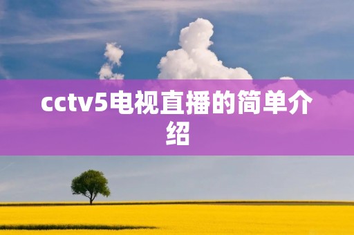 cctv5电视直播的简单介绍 cctv5电视直播的简单介绍